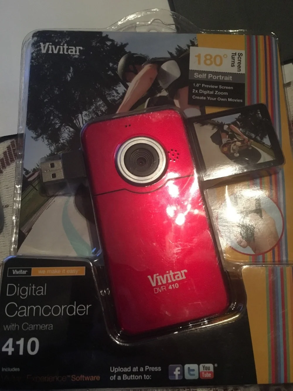 Vivitar DVR 410 Digital Camcorder Red NEW Sealed Y2K Retro Digicam Video Camera